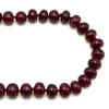 Natural Premium Ruby Bead Necklace | 11–12mm Smooth Rondelle Beads 76 Pcs 889 Carats | Deep Crimson Red VVS Clarity | 27 Inch High Quality Gemstone Jewelry