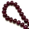 Natural Premium Ruby Bead Necklace | 11–12mm Smooth Rondelle Beads 76 Pcs 889 Carats | Deep Crimson Red VVS Clarity | 27 Inch High Quality Gemstone Jewelry