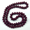 Natural Premium Ruby Bead Necklace | 11–12mm Smooth Rondelle Beads 76 Pcs 889 Carats | Deep Crimson Red VVS Clarity | 27 Inch High Quality Gemstone Jewelry