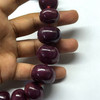 Premium-Grade Natural Ruby Necklace | 16–23mm Smooth Rondelle Beads 45 Pieces 2100 Carats | Crimson Red VVS Quality | 25 Inch Elegant Gemstone Jewelry