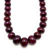 Premium-Grade Natural Ruby Necklace | 16–23mm Smooth Rondelle Beads 45 Pieces 2100 Carats | Crimson Red VVS Quality | 25 Inch Elegant Gemstone Jewelry
