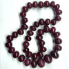 Premium-Grade Natural Ruby Necklace | 16–23mm Smooth Rondelle Beads 45 Pieces 2100 Carats | Crimson Red VVS Quality | 25 Inch Elegant Gemstone Jewelry