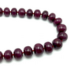 Precious Natural Ruby Necklace | 15–21mm Rondelle Smooth Beads 46 Pcs 2033 Carats | Crimson Red VVS Clarity | 24.4 Inch Premium Gemstone Jewelry