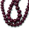 Precious Natural Ruby Necklace | 15–21mm Rondelle Smooth Beads 46 Pcs 2033 Carats | Crimson Red VVS Clarity | 24.4 Inch Premium Gemstone Jewelry