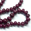 Precious Natural Ruby Necklace | 15–21mm Rondelle Smooth Beads 46 Pcs 2033 Carats | Crimson Red VVS Clarity | 24.4 Inch Premium Gemstone Jewelry