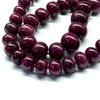 Precious Natural Ruby Necklace | 15–21mm Rondelle Smooth Beads 46 Pcs 2033 Carats | Crimson Red VVS Clarity | 24.4 Inch Premium Gemstone Jewelry