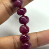 High Quality Natural Ruby Necklace | 9–10mm Smooth Rondelle Beads 87 Pcs 620 Carats | Crimson Red VVS Clarity | 26.4 Inch Fine Precious Gemstone Jewelry