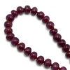 High Quality Natural Ruby Necklace | 9–10mm Smooth Rondelle Beads 87 Pcs 620 Carats | Crimson Red VVS Clarity | 26.4 Inch Fine Precious Gemstone Jewelry