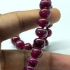 Natural Ruby Bead Necklace | 9–10mm Rondelle Smooth Beads 90 Pcs 617 Carats | Crimson Red VVS Quality | 27 Inch Luxury Standard Gemstone Jewelry