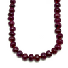 Mine-Sourced Natural Ruby Necklace | 9–11mm Smooth Rondelle Beads 80 Pcs 739 Carats | Rich Crimson Red VVS Clarity | 27 Inch Premium Gem Jewelry