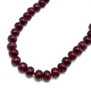 Mine-Sourced Natural Ruby Necklace | 9–11mm Smooth Rondelle Beads 80 Pcs 739 Carats | Rich Crimson Red VVS Clarity | 27 Inch Premium Gem Jewelry