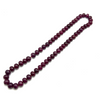 Natural Genuine Ruby Necklace | 14–15mm Rondelle Smooth Beads 56 Pieces 1352 Carats | Deep Crimson Red VVS Quality | 25 Inch Fine Gemstone Jewelry