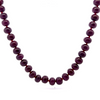Natural Ruby Beaded Necklace | 10–11mm Rondelle Smooth Beads 69 Pcs 804 Carats | Crimson Red VVS Clarity | 25.4 Inch Premium Gemstone Jewelry
