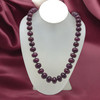Natural Genuine Ruby Necklace | 12-16mm Rondelle Smooth Beads 58 Pcs 1292 Carats | Crimson Red VVS Clarity | 26 Inch High-Value Precious Gemstone Jewelry