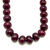 Natural Genuine Ruby Necklace | 12-16mm Rondelle Smooth Beads 58 Pcs 1292 Carats | Crimson Red VVS Clarity | 26 Inch High-Value Precious Gemstone Jewelry