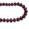 Natural Genuine Ruby Necklace | 12-16mm Rondelle Smooth Beads 58 Pcs 1292 Carats | Crimson Red VVS Clarity | 26 Inch High-Value Precious Gemstone Jewelry