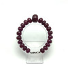 Natural Ruby Rondelle Plain Beaded Bracelet Genuine Red Ruby Gemstone Jewelry for Love, Energy & Elegance