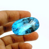 Natural Topaz Gemstone Certified Oval Fancy Cut Top Swiss Color 101.47 Carat Flawless Clarity 42x24.5x14 mm December Birthstone for Jewelry