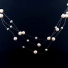 Freshwater Pearl Round & Ovals White Gray Color Elegant Chic Handmade Necklace Jewelry