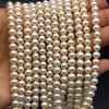 Freshwater Pearl Ivory Color Oval VS Clarity 6x5.5mm 81 Pcs Strand Ideal for Calming Heart Chakra Energy