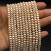 Freshwater Pearl Light Pink Button VVS1 Clarity 5.5x3mm 117 Pcs Strand Radiating Heart Chakra Harmony