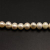 Freshwater Pearl Cream Color Button Ringed VVS2 Clarity 7x6mm 67 Pcs Strand Smooth Lustrous Healing Energy