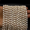 Freshwater Pearl Ivory Drop Oval VVS Clarity 7x5mm 56 Pcs Strand Encouraging Harmony and Emotional Healing
