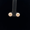 Freshwater Pearl Button Stud Earrings in Cream Color with Soft Natural Glow