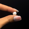 Fresh Water Pearl 9.00 mm Button/Rondelle Cream Color Plain Cut FL Clarity June Birthstone