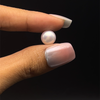 Fresh Water Pearl 9.10 mm Button/Rondelle Plain Cut VVS2 Clarity Pink Color June Birthstone