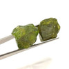 Natural Peridot Rough Arizona Mines 88.37 Carats 2 Pcs Uncut Raw Gemstone Pair 22x21-22.5x16mm Rock August Birthstone for Self Transformation