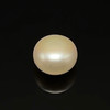 Fresh Water Pearl 10.3 mm Button/Rondelle Cream Color Plain Cut FL Clarity June Birthstone