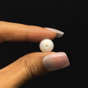 Fresh Water Pearl 10.3 mm Button/Rondelle Cream Color Plain Cut FL Clarity June Birthstone