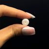 Fresh Water Pearl Cream Color 10.3 mm Button/Rondelle Plain Cut FL Clarity June Birthstone