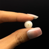 Freshwater Pearl 10.50mm Button/Rondelle Plain Smooth 1 Piece 5.20 Carats VVS2 Clarity Cream Color Drilled Pearly Luster Jewelry Making June Birthstone