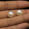 Fresh Water Pearl 10.3 mm Button/Rondelle Cream Color Plain Cut FL Clarity June Birthstone