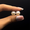 Freshwater Pearl 10.50mm Button/Rondelle Plain Smooth 2 Piece 13.14 Carats Flawless Clarity Cream Color Drilled Pearly Luster Jewelry Making June Birthstone