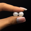 Freshwater Pearl 10.50mm Button/Rondelle Plain Smooth 2 Piece 11.44 Carats VVS1 Clarity Cream Color Drilled Pearly Luster Jewelry Making June Birthstone