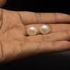 Freshwater Pearl 10.50mm Button/Rondelle Plain Smooth 2 Piece 11.44 Carats VVS1 Clarity Cream Color Drilled Pearly Luster Jewelry Making June Birthstone