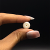 Freshwater Pearl 10.50mm Button/Rondelle Plain Smooth 1 Piece 5.36 Carats Flawless Clarity Cream Color Drilled Pearly Luster Jewelry Making June Birthstone