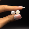 Freshwater Pearl 10.60mm Button/Rondelle Plain Smooth 2 Piece 12.22 Carats VVS2 Clarity Cream Color Drilled Pearly Luster Jewelry Making June Birthstone