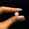 Freshwater Pearl 10.30mm Button/Rondelle Plain Smooth 1 Piece 6.21 Carats Flawless Clarity Cream Color Drilled Pearly Luster Jewelry Making June Birthstone