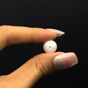 Freshwater Pearl 10.70mm Button/Rondelle Plain Smooth 1 Piece 6.43 Carats VVS2 Clarity Cream Color Drilled Pearly Luster Jewelry Making June Birthstone