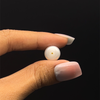 Fresh Water Pearl 10.8 mm Button/Rondelle Plain Cut FL Clarity White Color June Birthstone
