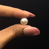 Fresh Water Pearl 10.2 mm Button/Rondelle Plain Cut VS Clarity Pink Color June Birthstone
