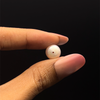Fresh Water Pearl 9.80 mm Button/Rondelle Plain Cut VS Clarity Light Pink Color June Birthstone