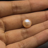 Fresh Water Pearl 9.70 mm Button/Rondelle Plain Cut VS Clarity Light Pink Color June Birthstone