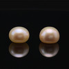 Freshwater Pearl 9.70mm Button/Rondelle Plain Smooth 2 Piece 10.62 Carats VVS2 Clarity Pink Color Drilled Pearly Luster Jewelry Making June Birthstone