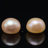 Freshwater Pearl 9.80mm Button/Rondelle Plain Smooth 2 Piece 10.64 Carats VVS2 Clarity Pink Color Drilled Pearly Luster Jewelry Making June Birthstone