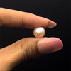 Fresh Water Pearl 10.0 mm Button/Rondelle Plain Cut VS Clarity Pink Color June Birthstone